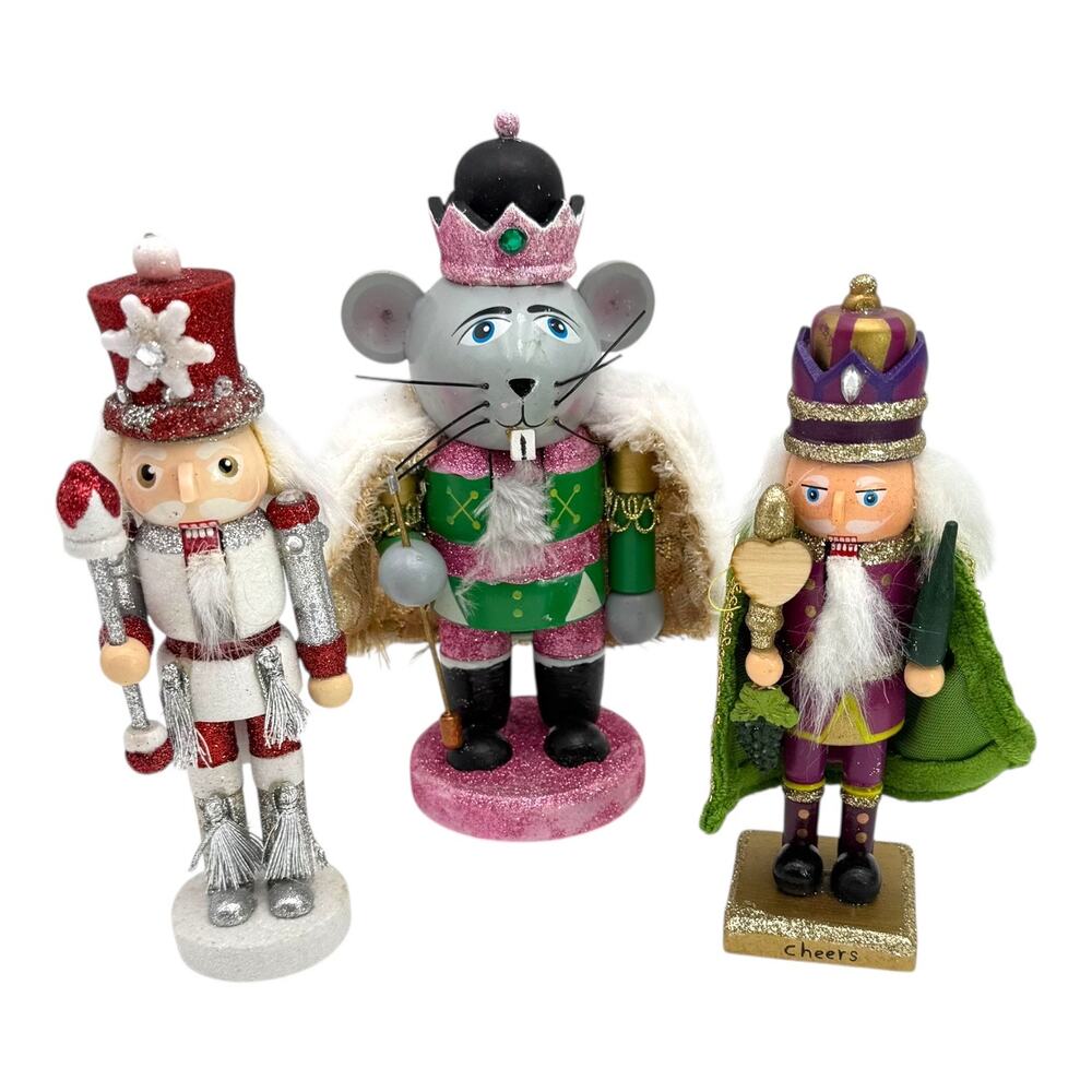 3 - Nutcrackers Mouse King Whimsical Bright Colored‎ Range 5"- 7" EUC - Picture 4 of 5